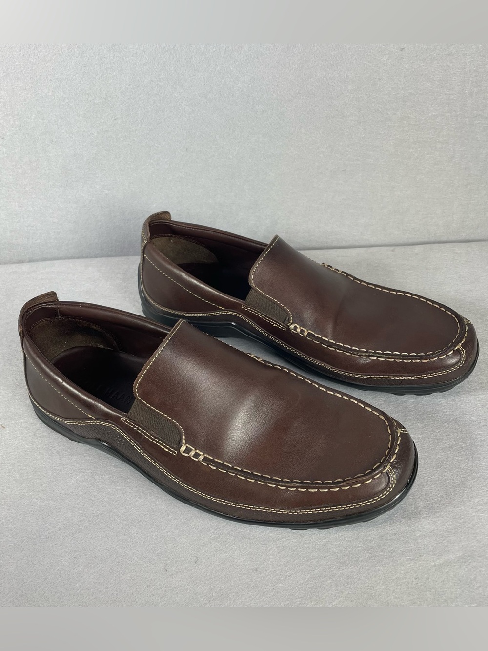 Cole Haan Tucker Venetian Dark Brown Leather Slip-On Loafers Mens 11M C04059
